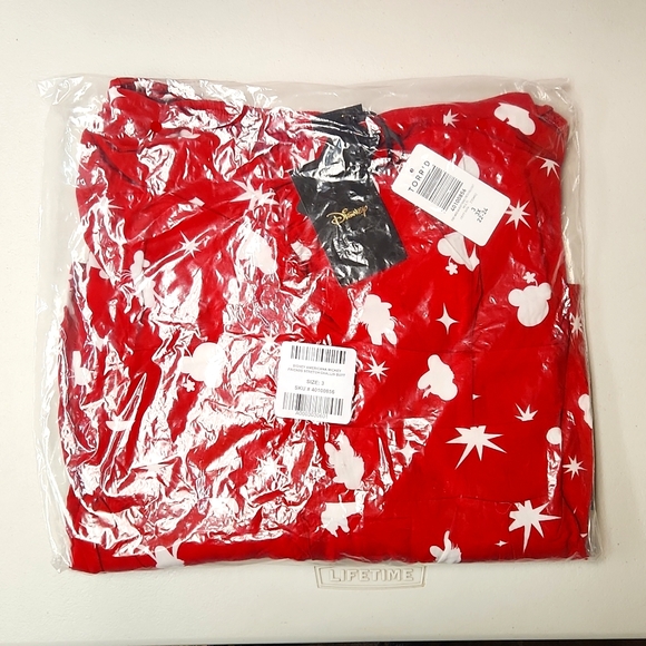 NWT TORRID ROMPER - DISNEY MINNIE MICKEY MOUSE - POLKA DOT STAR PRINT AMERICANA - Picture 7 of 16